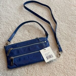 Hobo Bags True Blue Leather Crossbody Clutch  Bag